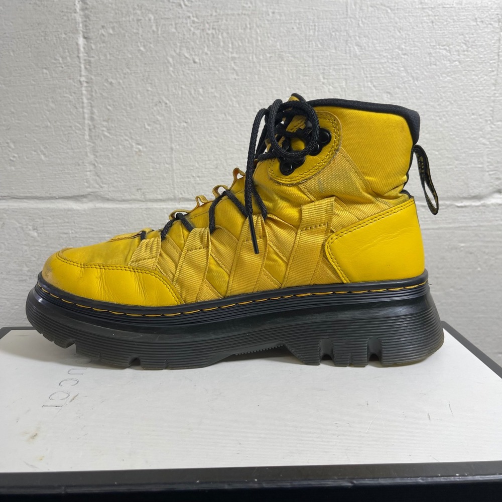 Dr. Martens Boury Yellow Nylon And Leather Utility Boots Lace up Men's‎ 8 US - Picture 6 of 9